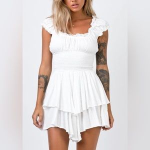 The Love Galore Romper White Princess Polly